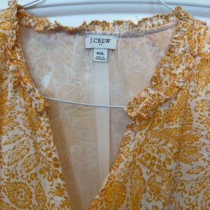 J. Crew Women's Mustard Floral Blouse